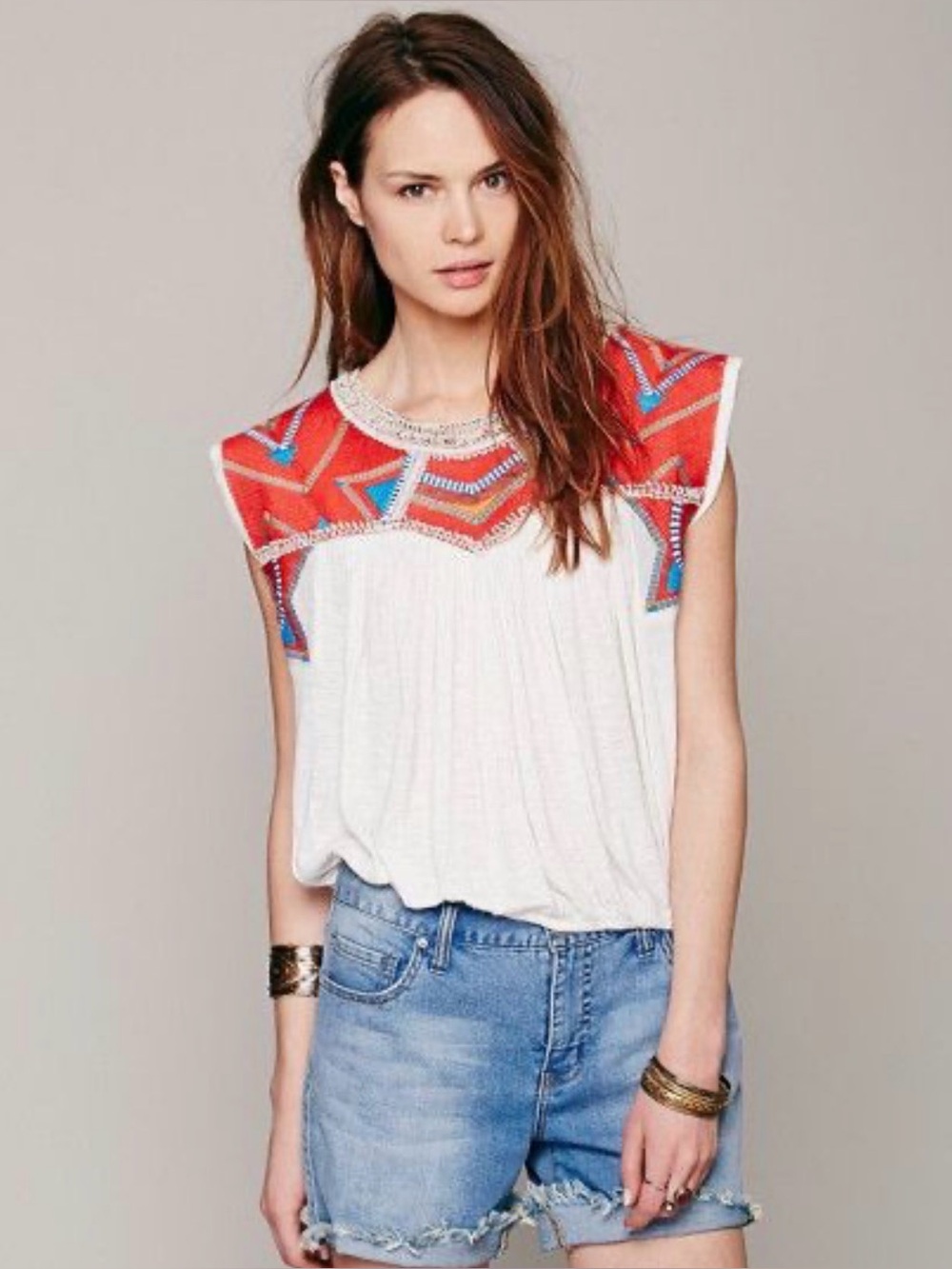 Free People | Embroidered Bohemian Top, S